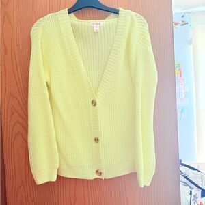 Cat & Jack Light Yellow Knit Cardigan